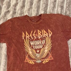 Free Bird World Tour Graphic Tee - Rust